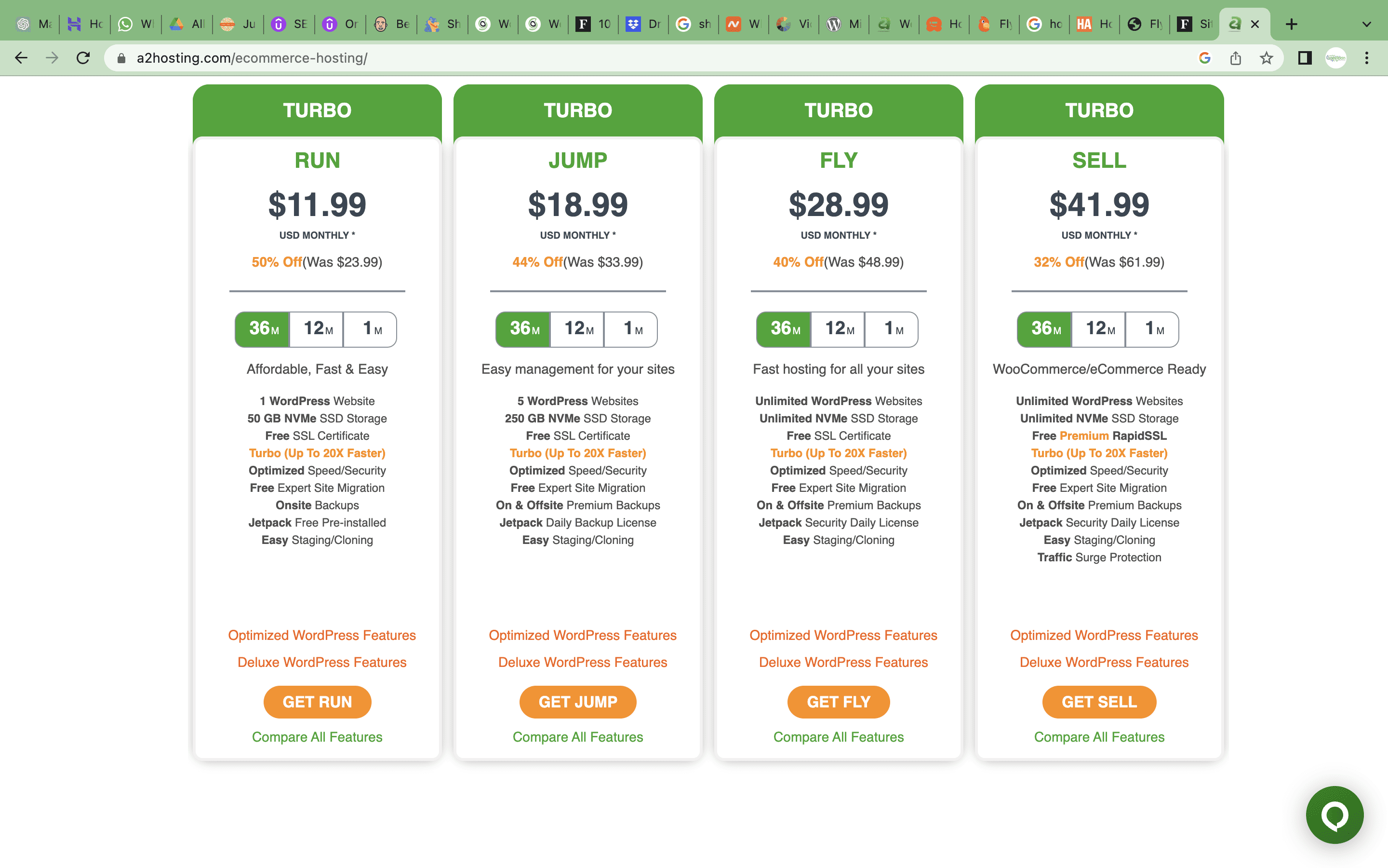 A2 Hosting pricing