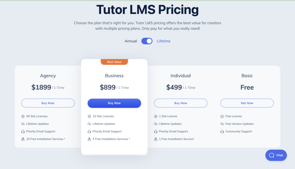 Tutor LMS - Pricing